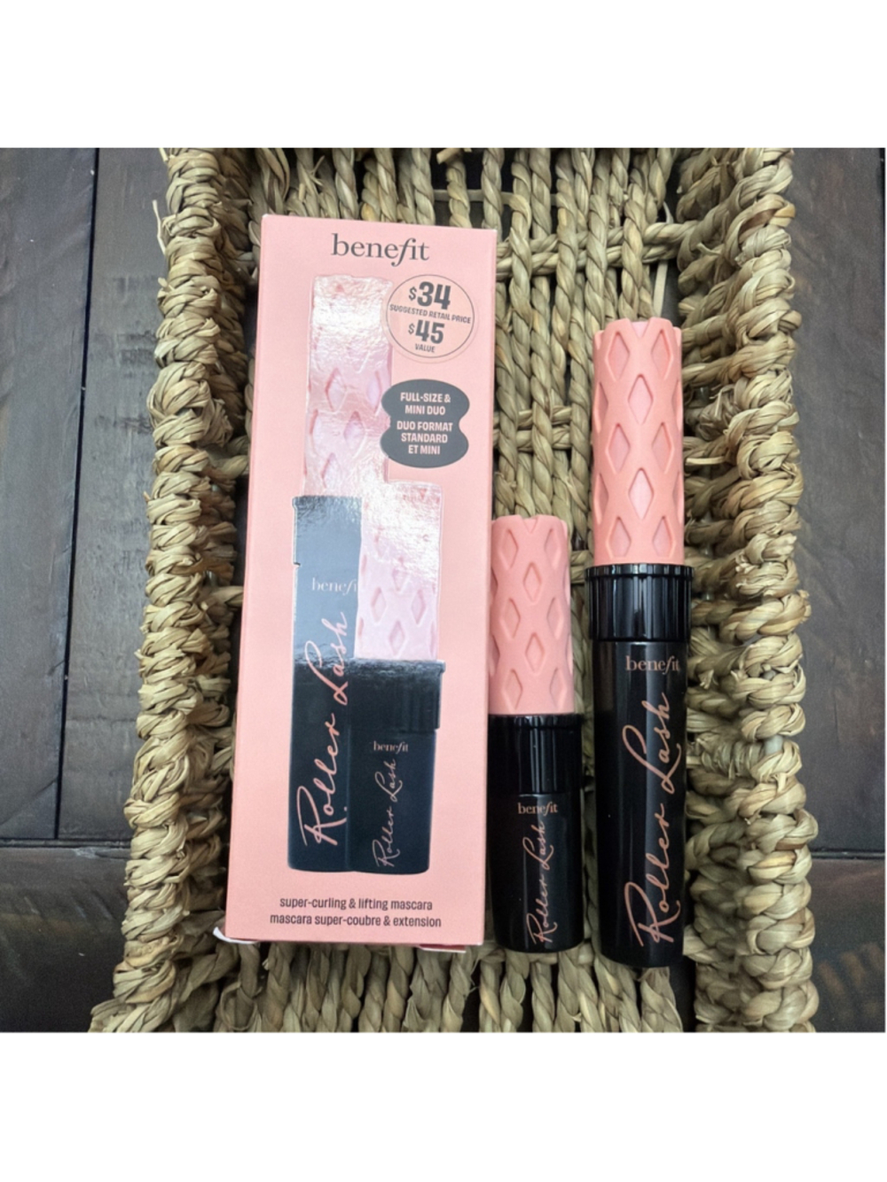 Benefit Roller Lash Mascara Duo Full Size + Mini Black New in Box